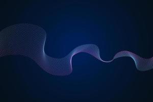 Sound wave illustration on a dark background. Abstract blue digital equalizer indicators. vector