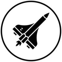 estilo de icono de transbordador espacial vector