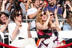 LOS ANGELES, NOV 17 -  Anne Hathaway, Jessica Chastain at the Matthew McConaughey Hollywood Walk of Fame Star Ceremony at the Hollywood and Highland on November 17, 2014 in Los Angeles, CA photo