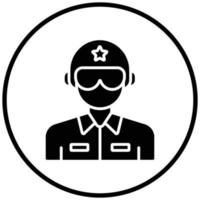 Army Pilot Icon Style vector