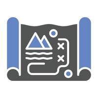 Treasure Map Icon Style vector