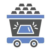 Gold Cart Icon Style vector