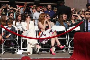 LOS ANGELES, NOV 17 -  Anne Hathaway, Jessica Chastain at the Matthew McConaughey Hollywood Walk of Fame Star Ceremony at the Hollywood and Highland on November 17, 2014 in Los Angeles, CA photo