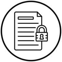 Document Locked Icon Style vector