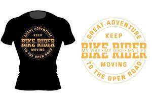 Motorcycle T-Shirt Design Ride Bike Life T-Shirt Design vector