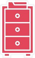 Filing Cabinet Icon Style vector