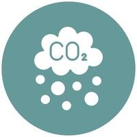 estilo de icono de contaminación de co2 vector