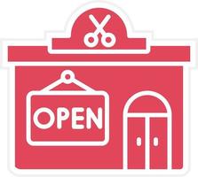 Open Shop Icon Style vector