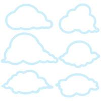 Set speech bubbles on white background. chat box and doodle message or communication icon Cloud speaking for comics and minimal message dialog vector