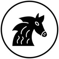 estilo de icono de caballo vector