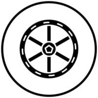 Wooden Wheel Icon Style vector