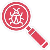 Bug Search Icon Style vector