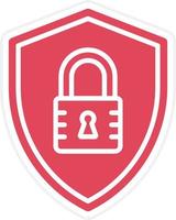 Lock Shield Icon Style vector