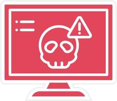 Computer Hacked Icon Style vector