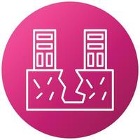 Land Sink Icon Style vector