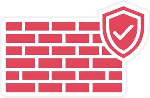 Firewall Icon Style vector