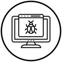 Computer Bug Icon Style vector