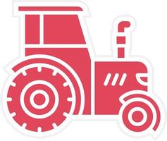 estilo de icono de tractor vector