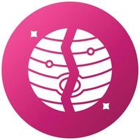 Planet Destoryed Icon Style vector