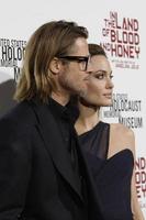 LOS ANGELES, DEC 8 -  Brad Pitt, Angelina Jolie arrives at the In the Land of Blood and Honey LA Premiere at ArcLight Cinemas on December 8, 2011 in Los Angeles, CA photo
