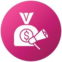 Marketing Budget Icon Style vector