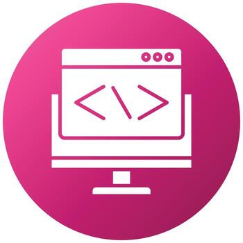 estilo de icono de programación web vector