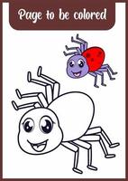 coloring book for kids. Spider vector