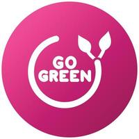 Go Green Icon Style vector