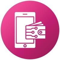 Digital Wallet Icon Style vector