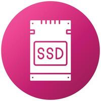 estilo de icono de tarjeta ssd vector