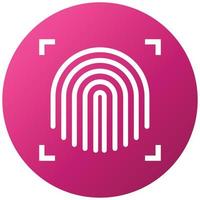 Fingerprint Scanner Icon Style vector