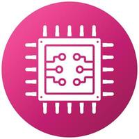 CPU Processor Icon Style vector