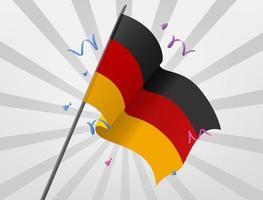 The celebratory German flag flew at a height vector