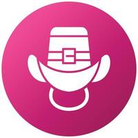 Cowboy Hat Icon Style vector