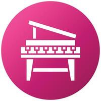 Wooden Piano Icon Style vector