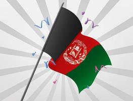 la bandera de celebración de afganistán ondea a gran altura vector
