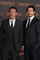 LOS ANGELES, NOV 7 -  Luke Evans, Henry Cavill arrives at the Immortals 3D Premiere at Nokia Theater at LA Live on November 7, 2011 in West Hollywood, CA photo