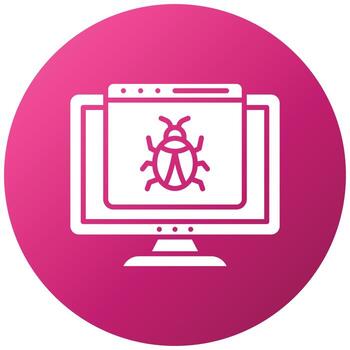 Computer Bug Icon Style vector