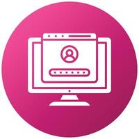User Login Icon Style vector