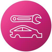 estilo de icono de reparación de carrocería de coche vector