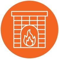 Fireplace Icon Style vector