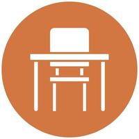 School Desk Icon Style vector