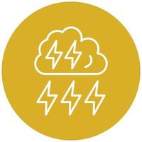 Thunderstorm Icon Style vector