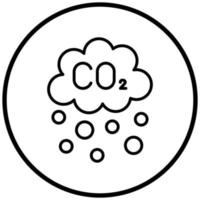CO2 Pollution Icon Style vector
