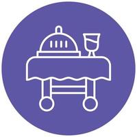 Serving Cart Icon Style vector