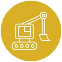 Excavator Icon Style vector