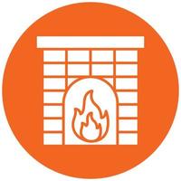 Fireplace Icon Style vector