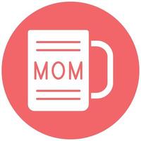 MOM Mug Icon Style vector