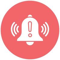 estilo de icono de alarma de advertencia vector