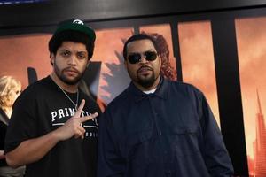 LOS ANGELES, MAY 8 -  Ice Cube, son at the Godzilla Premiere at Dolby Theater on May 8, 2014 in Los Angeles, CA photo